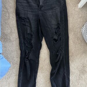 Women's Black Distressed Jeans